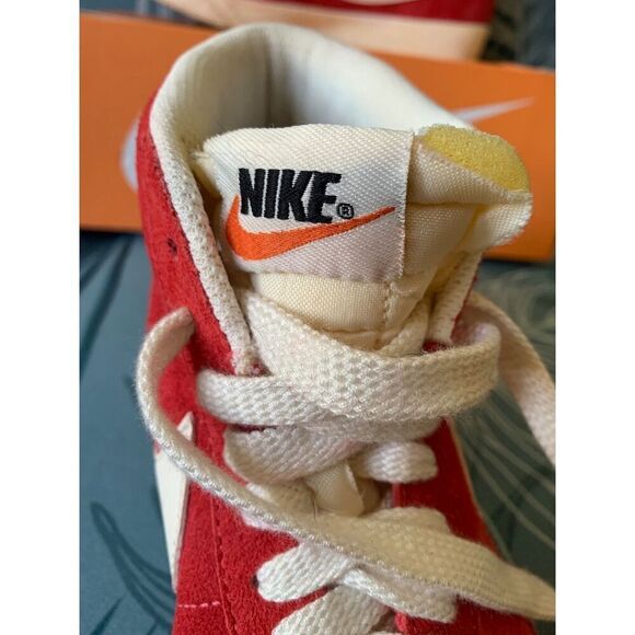 Nike Blazer Mid Suede RED HIGH TOP SNEAKERS GYM SHOES women’s 6 - Picture 7 of 7